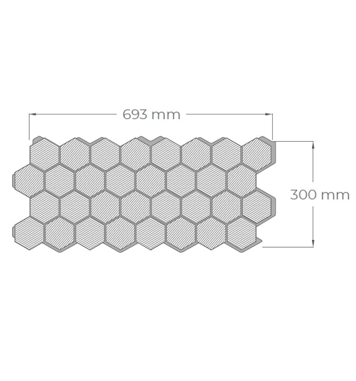 Sisustuspaneeli Decnord Hexa S